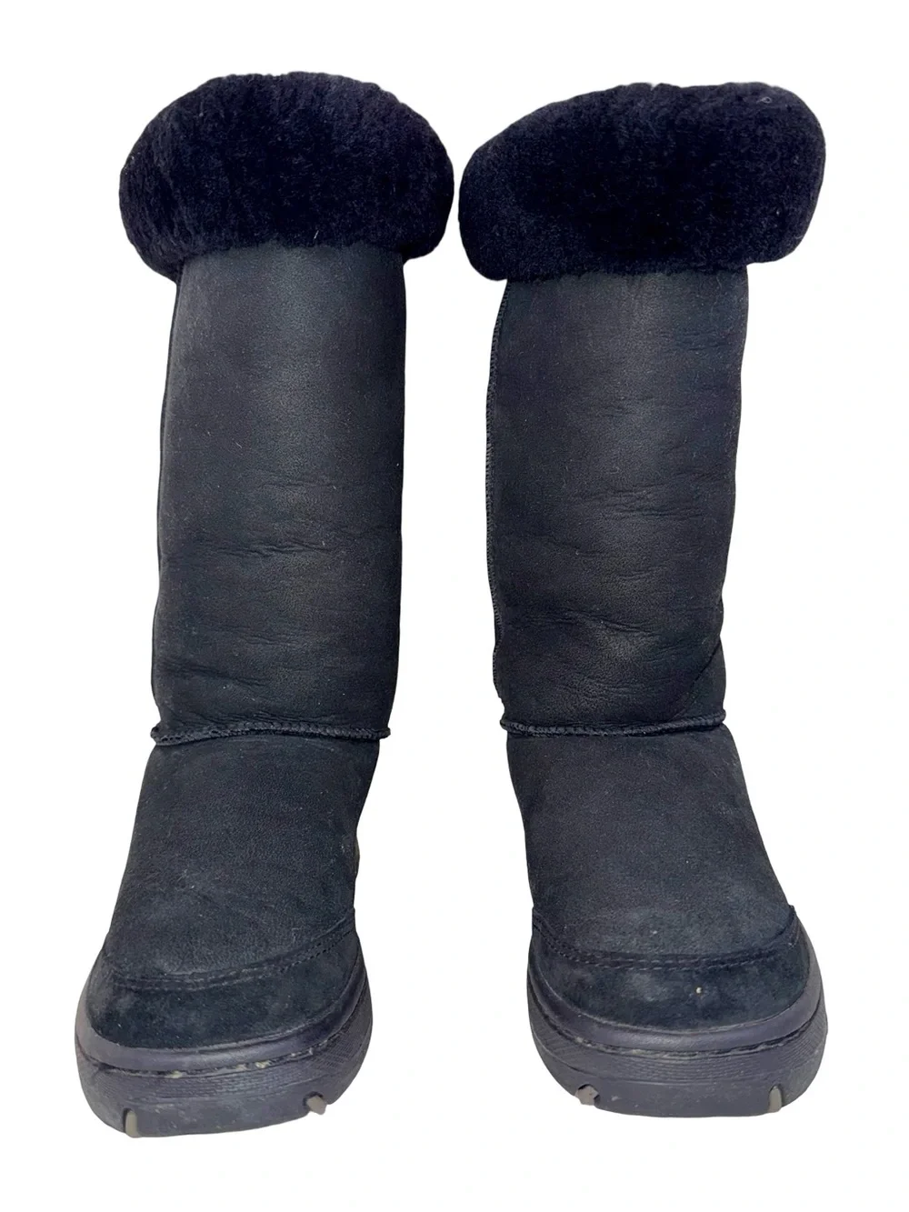 UGG ULTIMATE TALL BRAID BOOTS IN BLACK
